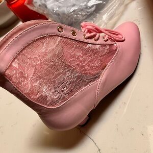 Funtasma Pink Lace-Up Boots